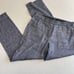 Theory Northsound Tierra Linen Pants 10 Washed Denim Blue Pull On Travel Crop