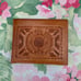 Vintage Embossed Leather Mayan Folded Wallet