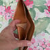 Vintage Embossed Leather Mayan Folded Wallet