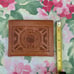 Vintage Embossed Leather Mayan Folded Wallet