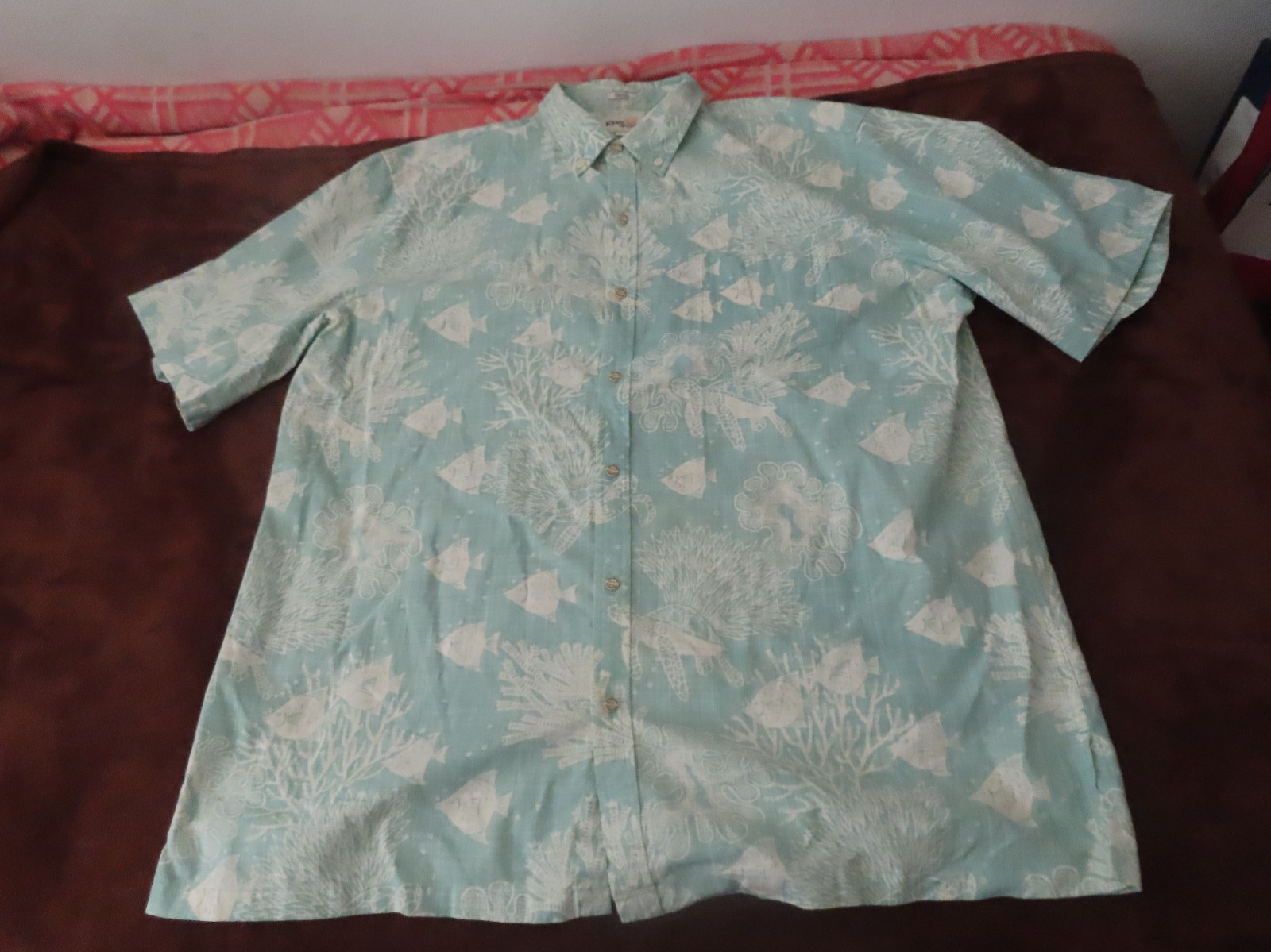 ShirtReyn Spooner Hawaiian Button Shirt 2XL Scuba Doo Dive-Turtles/Fish limited