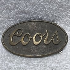 Coors Brewing Company Advertising Alcohol Beer Oval Belt Buckle Vintage 70's