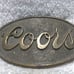 Coors Brewing Company Advertising Alcohol Beer Oval Belt Buckle Vintage 70's
