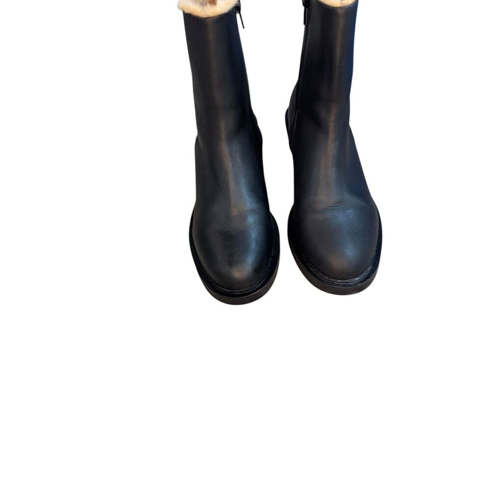 Matisse Black Leather Block Heel Ankle Boots Silver Grommets Southwest 9.5M
