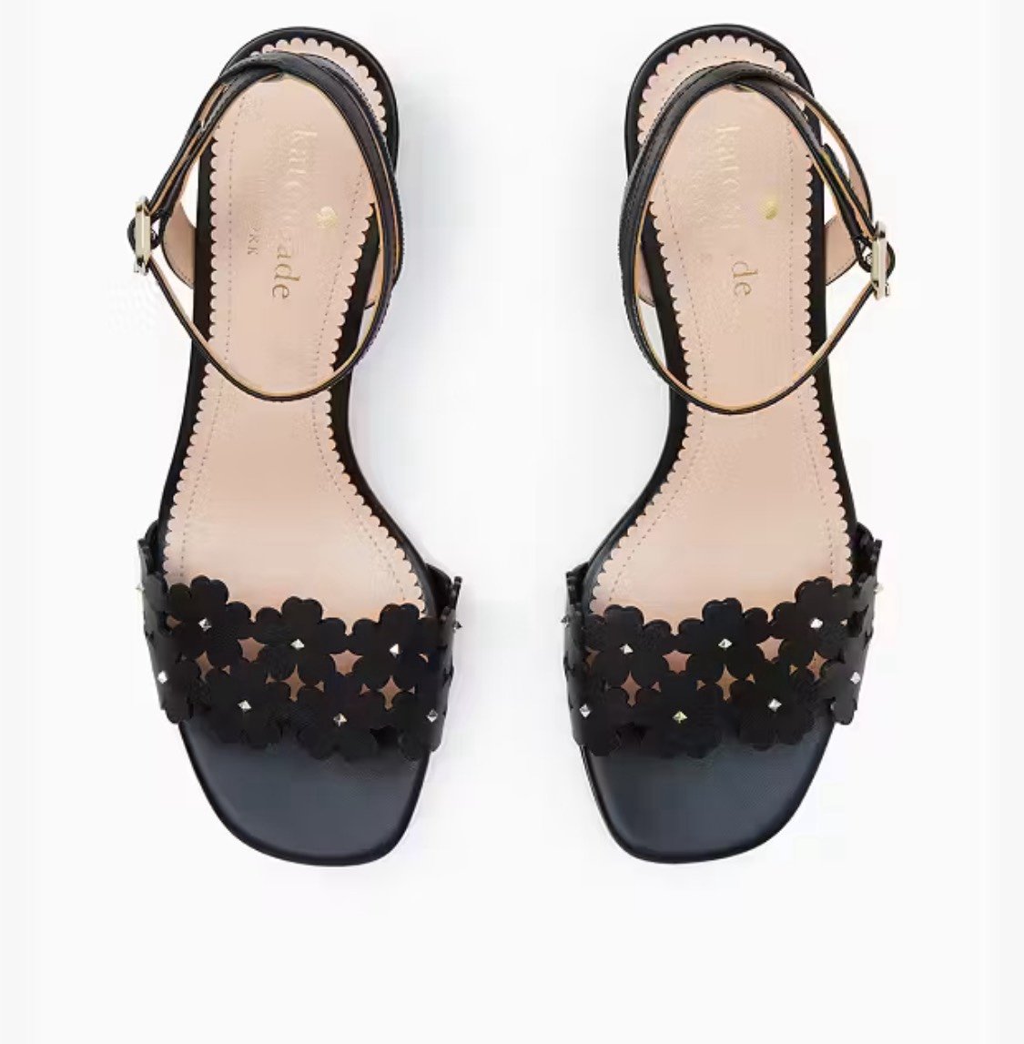 Kate Spade ♠️ Daisy floral leather mid sandals SZ 7.5