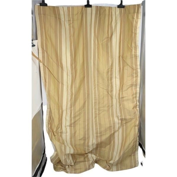 VTG 90's Worldwide Drapery 0655 Stripe Satin Polyester 54 x 96 Drape (2) Panels