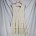 BCBGMAXAZRIA Women's Beige Mini Dress Scarlett Tiered Eyelet Size 06 (C-7)