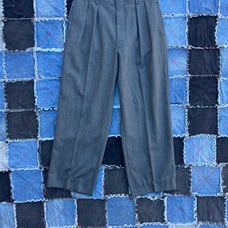 70s striped straight leg pleated trousers size 31