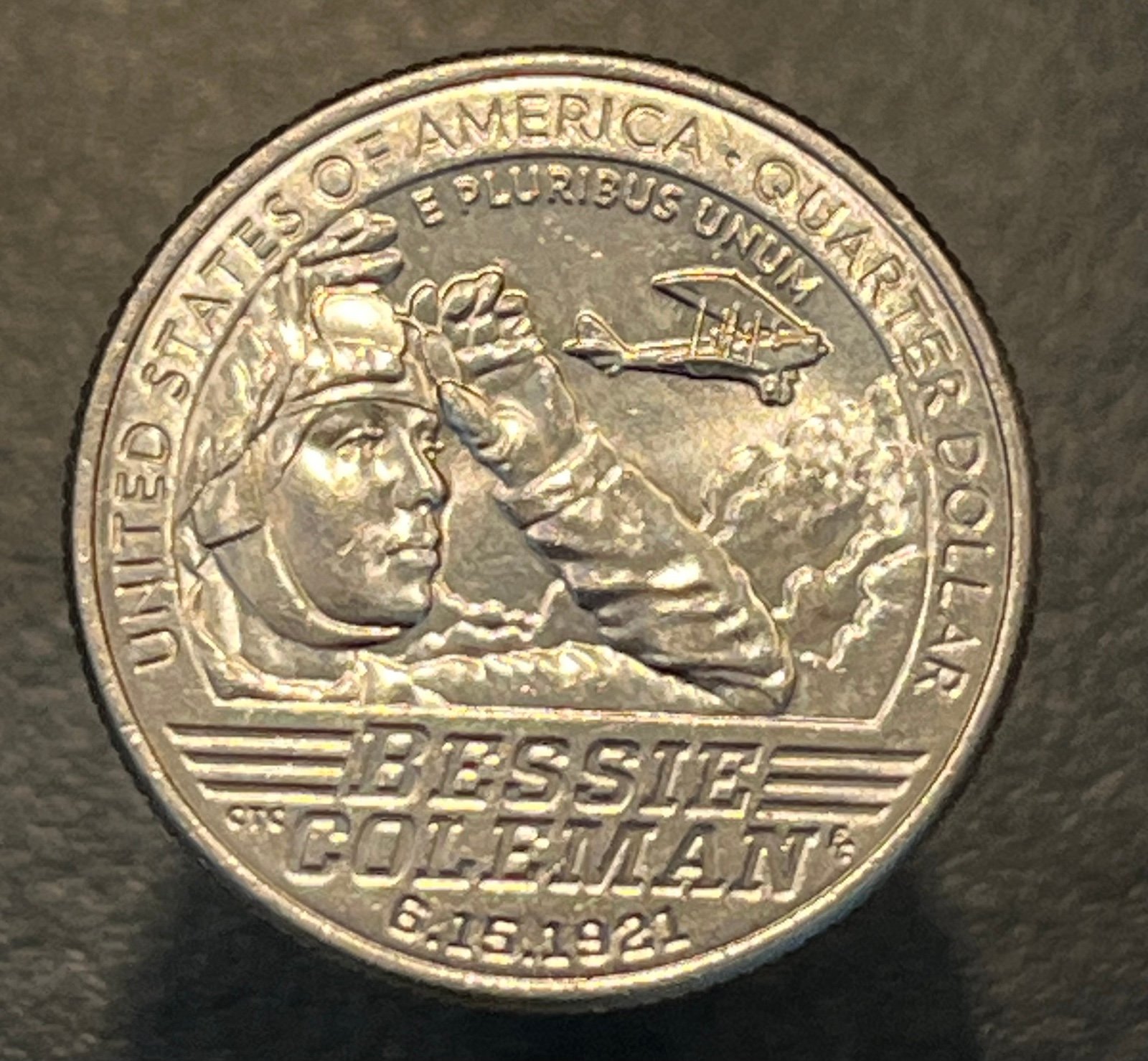 2023 D Bessie Coleman Quarter DDR “plane” lot# 710