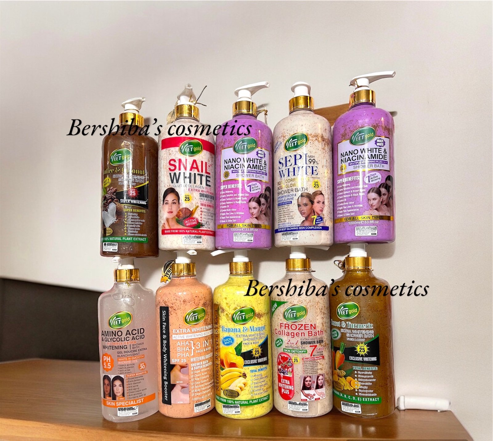 Veetgold shower gel. 1X BOTTLE