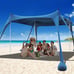 Osoeri Beach Tent, Camping Sun Shelter UPF50+ with 8 Sandbags Shovels 10x10 ft
