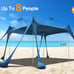 Osoeri Beach Tent, Camping Sun Shelter UPF50+ with 8 Sandbags Shovels 10x10 ft
