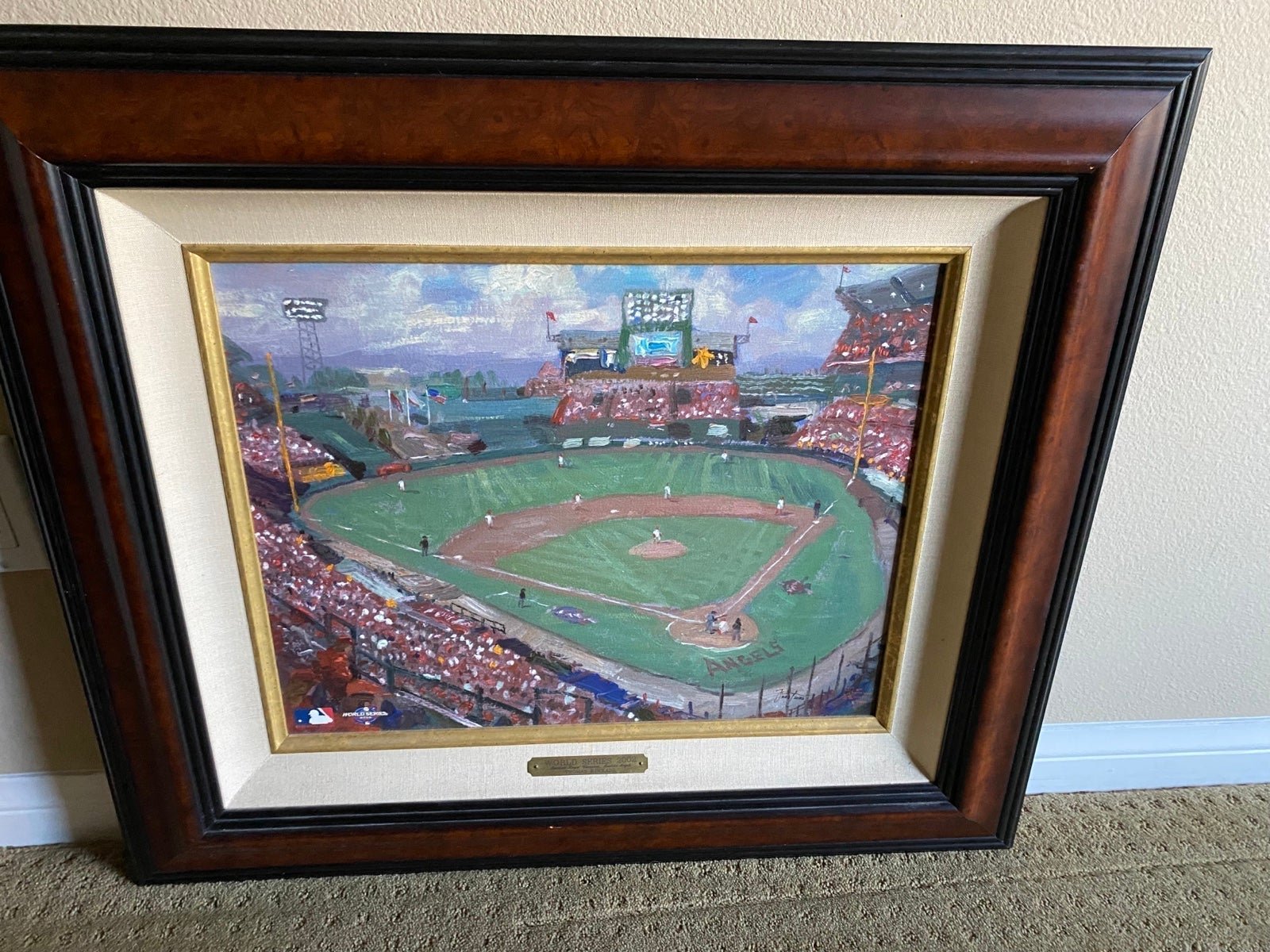 Thomas Kinkade Double Signed Anaheim Angels World Series 2002