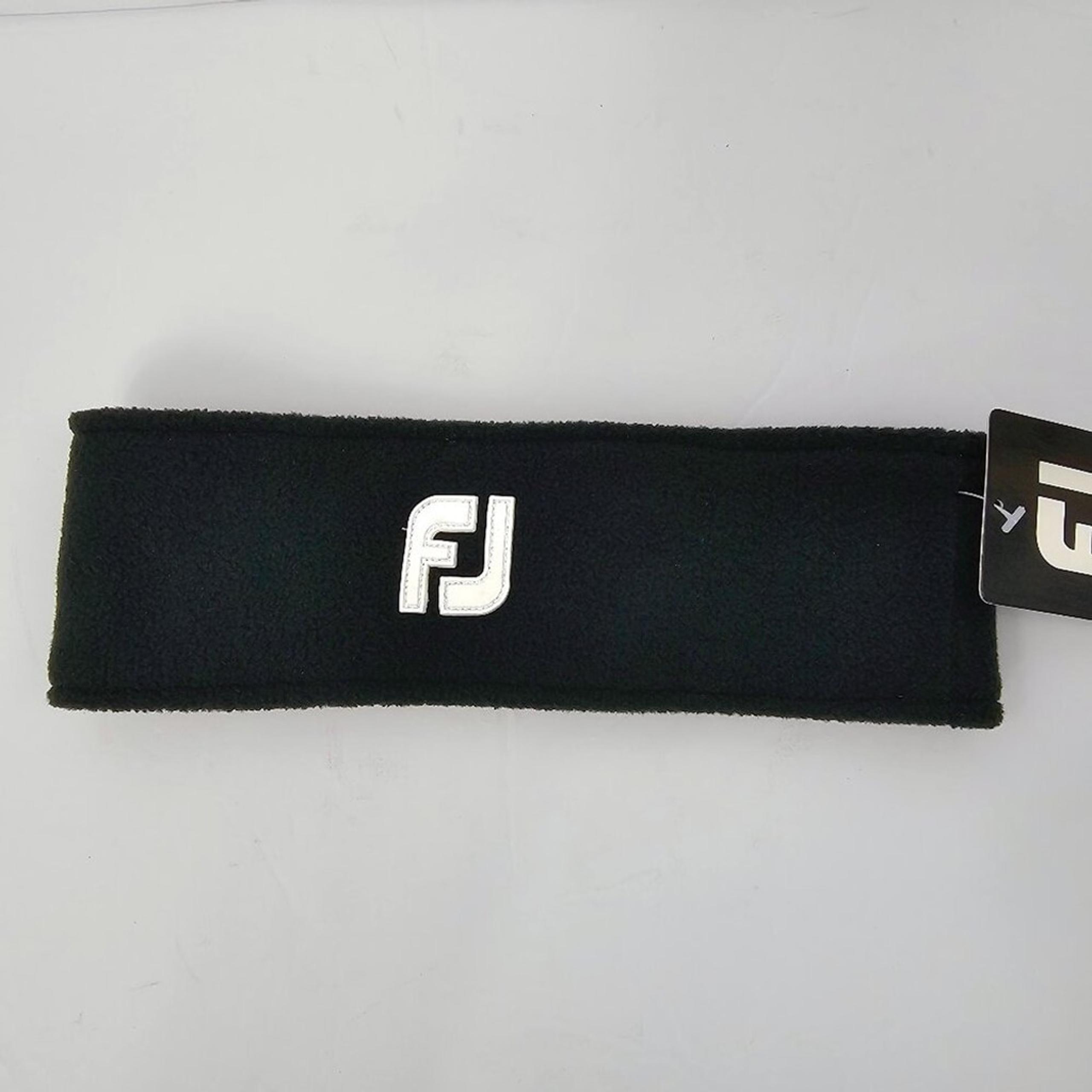 FootJoy Women's Black White Logo Fleece Golf Headband Ear Warmer NWT