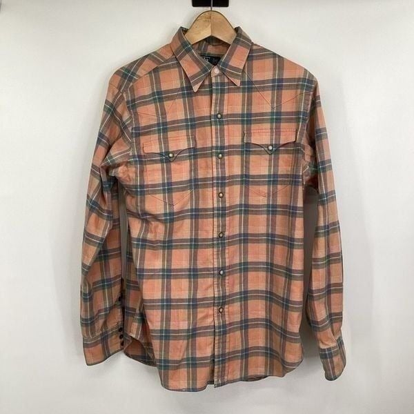 EUC Mens Polo Ralph Lauren Western Pearl Snap Flannel