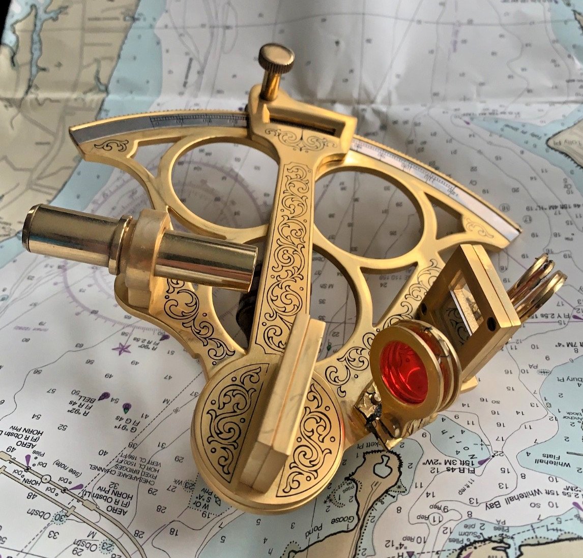 Franklin Mint Vintage Cutty Sark Brass Maritime Sextant - No Stand, with Repairs