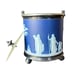 Vintage Wedgwood Dark Blue Jasperware Biscuit Cookie Jar Barrel
