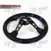 Black Leather Blue Stitch 3 Deep Spoke NRG 350MM RST-016S-BL 14 Steering Wheel