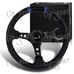 Black Leather Blue Stitch 3 Deep Spoke NRG 350MM RST-016S-BL 14 Steering Wheel