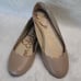 Sam Edelman Finnegan Nude Taupe Scalloped Edge Slip On Leather Ballet Flats Sz 8