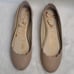 Sam Edelman Finnegan Nude Taupe Scalloped Edge Slip On Leather Ballet Flats Sz 8