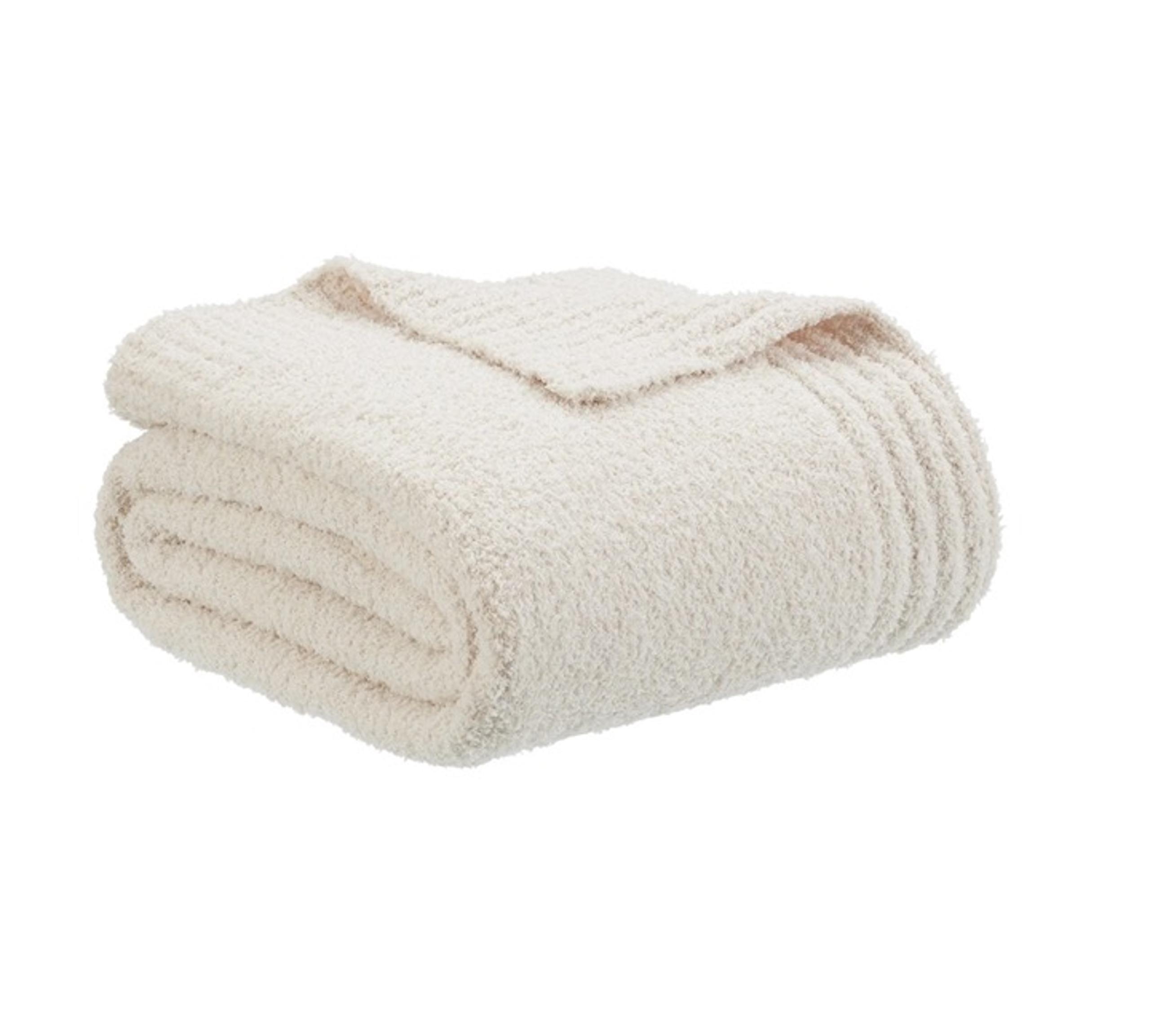 NWT Better Homes & Gardens Cozy plush Knit Throw, 50"x72", Cream