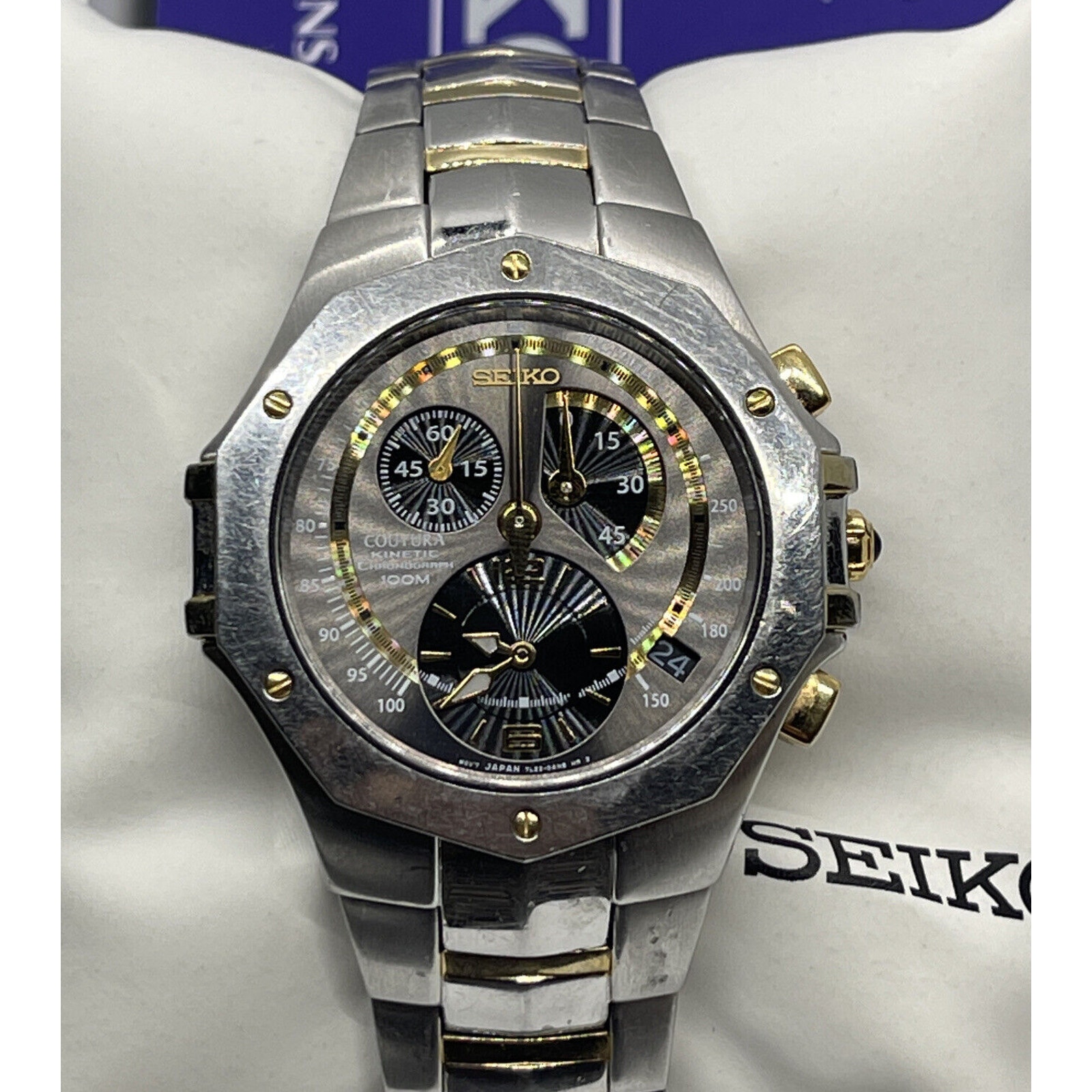 Seiko 7L22-0AL0 Quartz Men's Watch Cal. 6A32 Coutura kinetic Chronograph