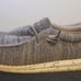 Hey Dude Slip On Gray Weave Pattern Stretch Mens Size 10 Shoes
