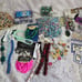 Huge Lot over 6 lbs. beads pendants cords jewelry making supplies glass beads