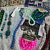 Huge Lot over 6 lbs. beads pendants cords jewelry making supplies glass beads