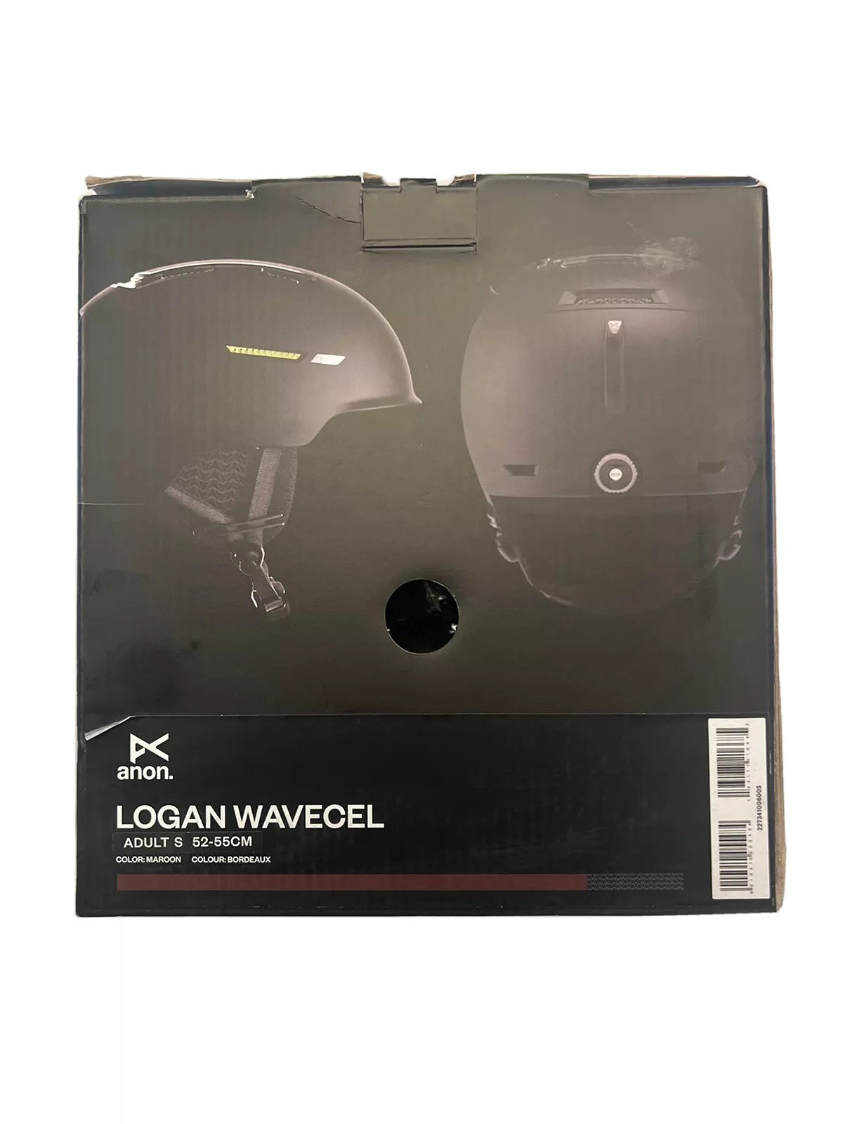 ANON LOGAN WAVECEL MAROON SNOWBOARD SKIING HELMET SIZE SMALL S