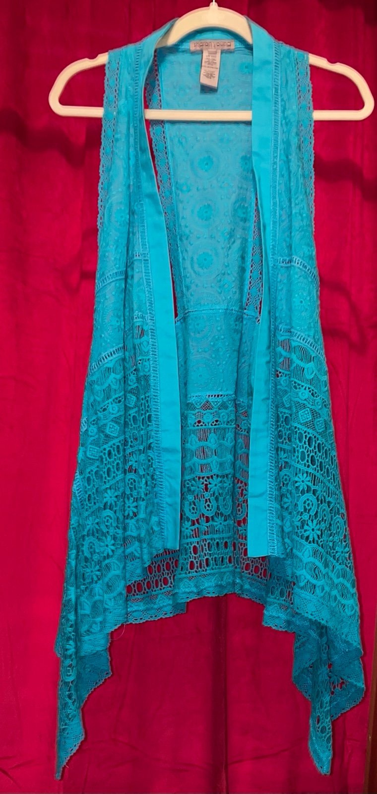 Sharon Young Turquoise Cardigan/Cover Up/Vest