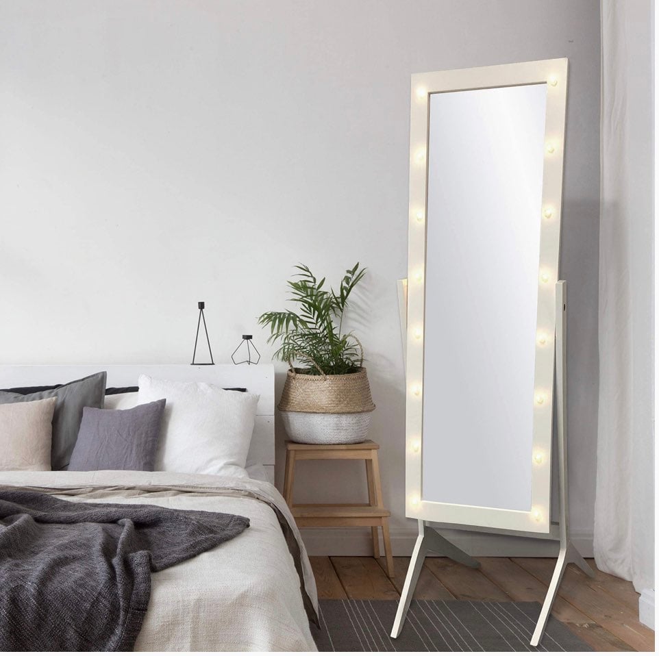 LED light floor mirror