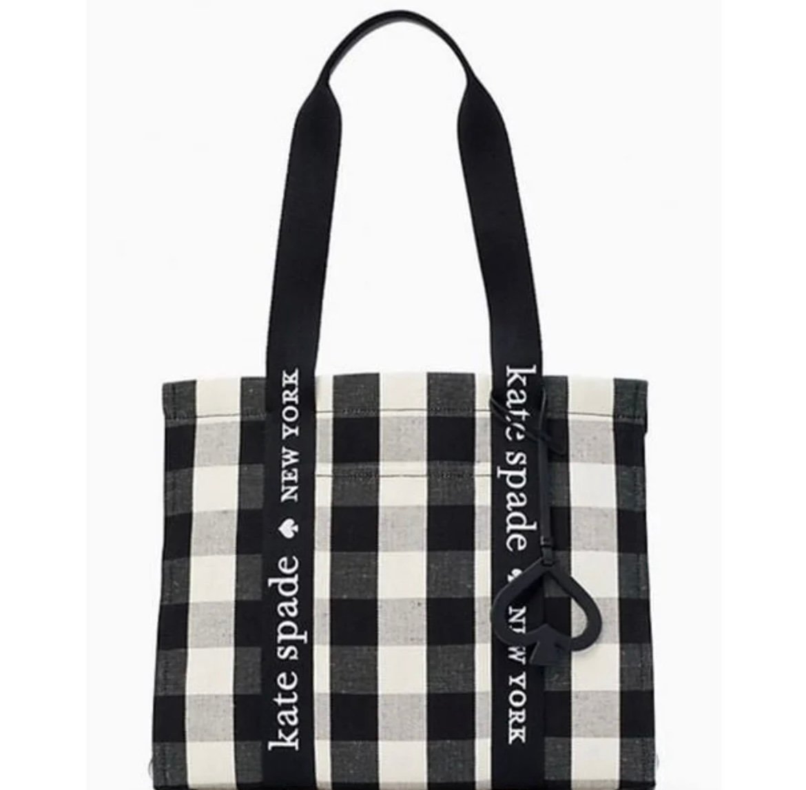 Kate Spade New York Gingham Canvas Large Handbag