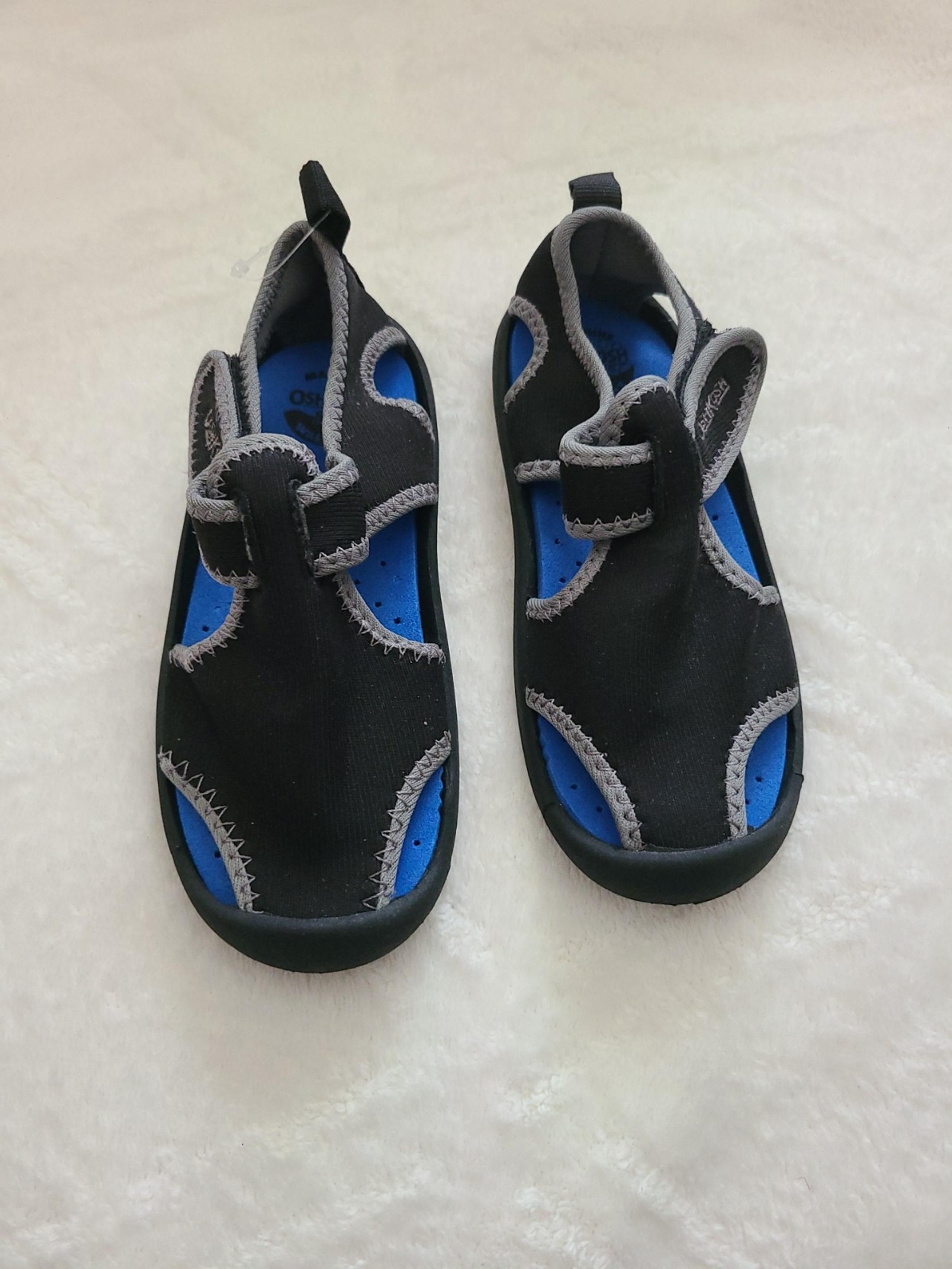 Oshkosh B'Gosh Aquatic Boys Black  Swim Water Beach Shoes Sandals Size 9