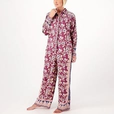 Tolani Zadie Notched Collar Top & Relaxed Fit Pant Pajama Set