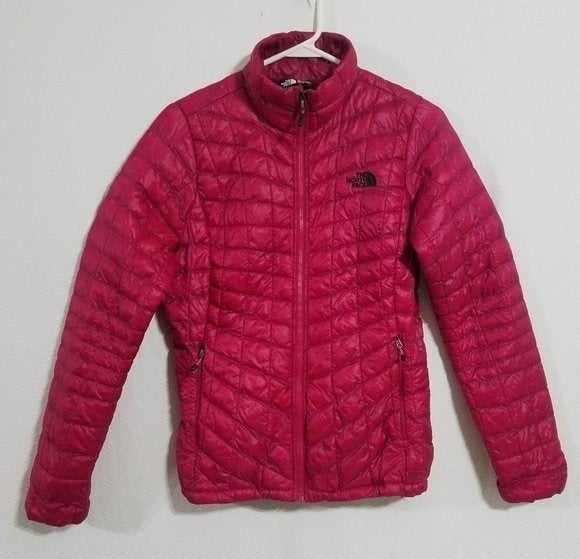 North Face Womens XS Thermoball Jacket Pink Nano Puff Puffer Coat Ladies Bubble