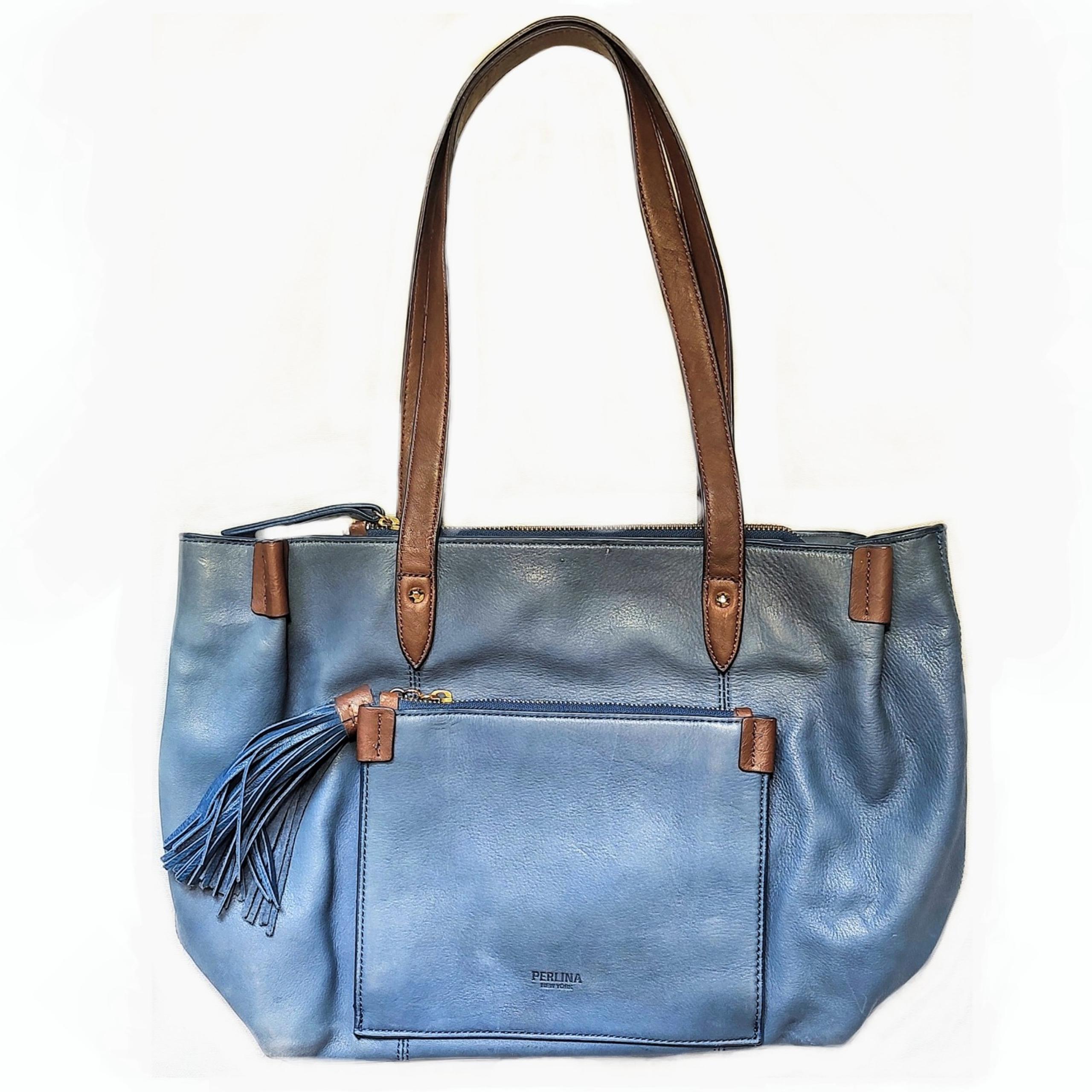Perlina NY Large Leather Shoulder Bag