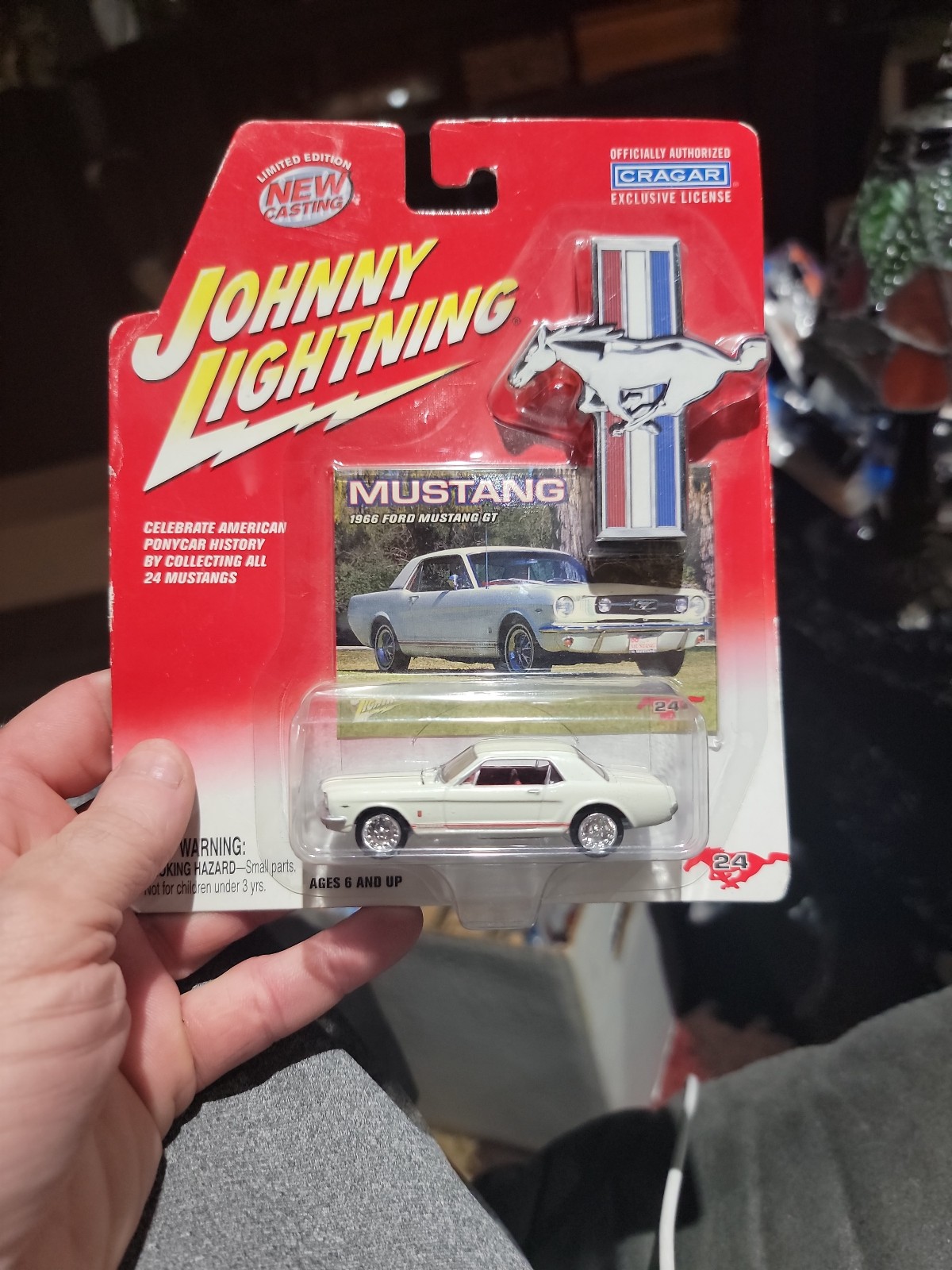 Johnny Lightning 66 mustang GT Limited / Red Stripe , Red Int.