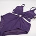 Bar III Swimsuit Womens XL Core Solids‎ Ring Monokini One-Piece Mystical Purple