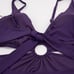 Bar III Swimsuit Womens XL Core Solids‎ Ring Monokini One-Piece Mystical Purple