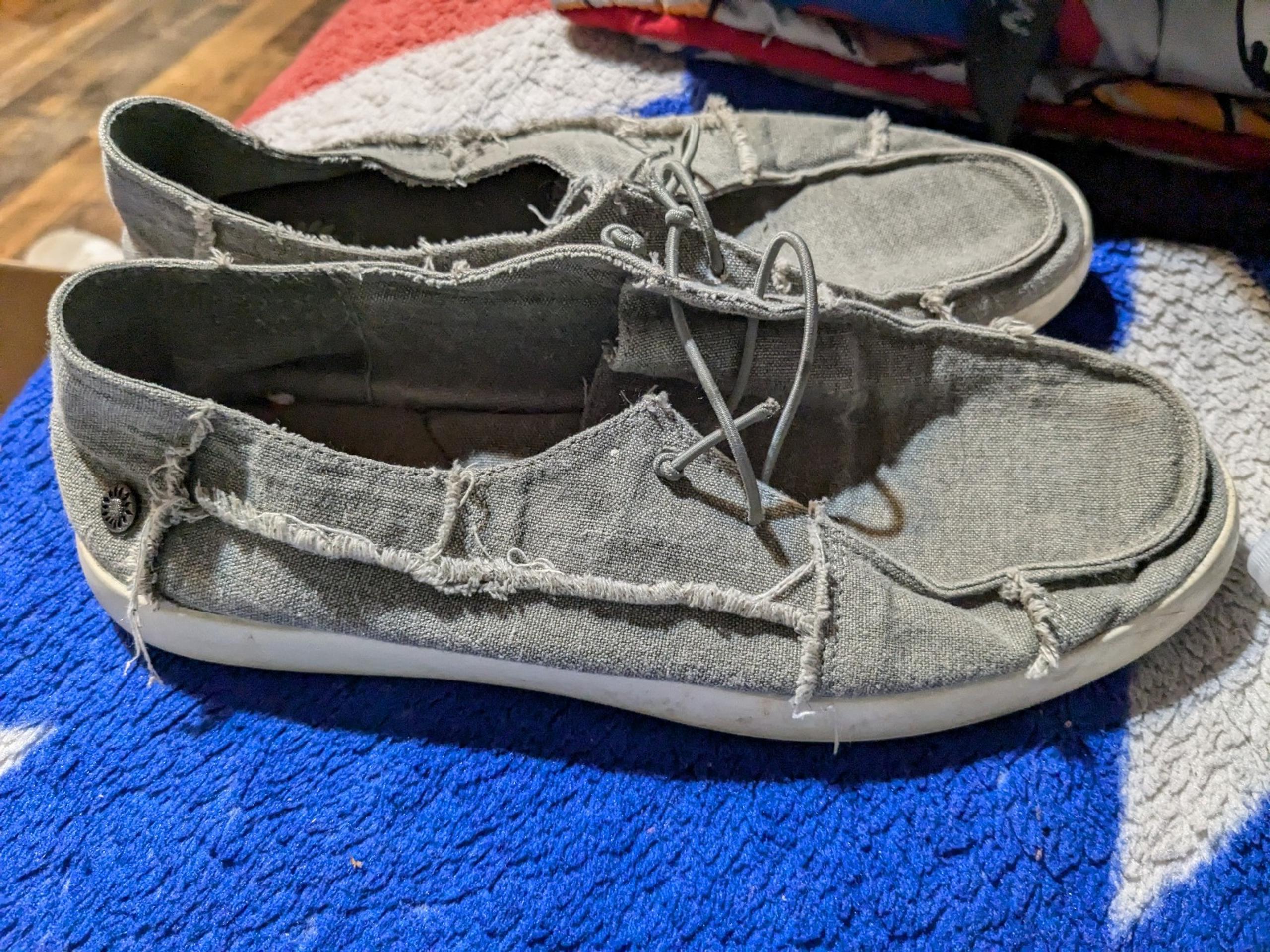 Yellow box slip on shoes