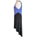 WHBM Women’s Blue Black Colorblock Asymmetric Halter Midi Shift Dress Small