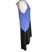 WHBM Women’s Blue Black Colorblock Asymmetric Halter Midi Shift Dress Small