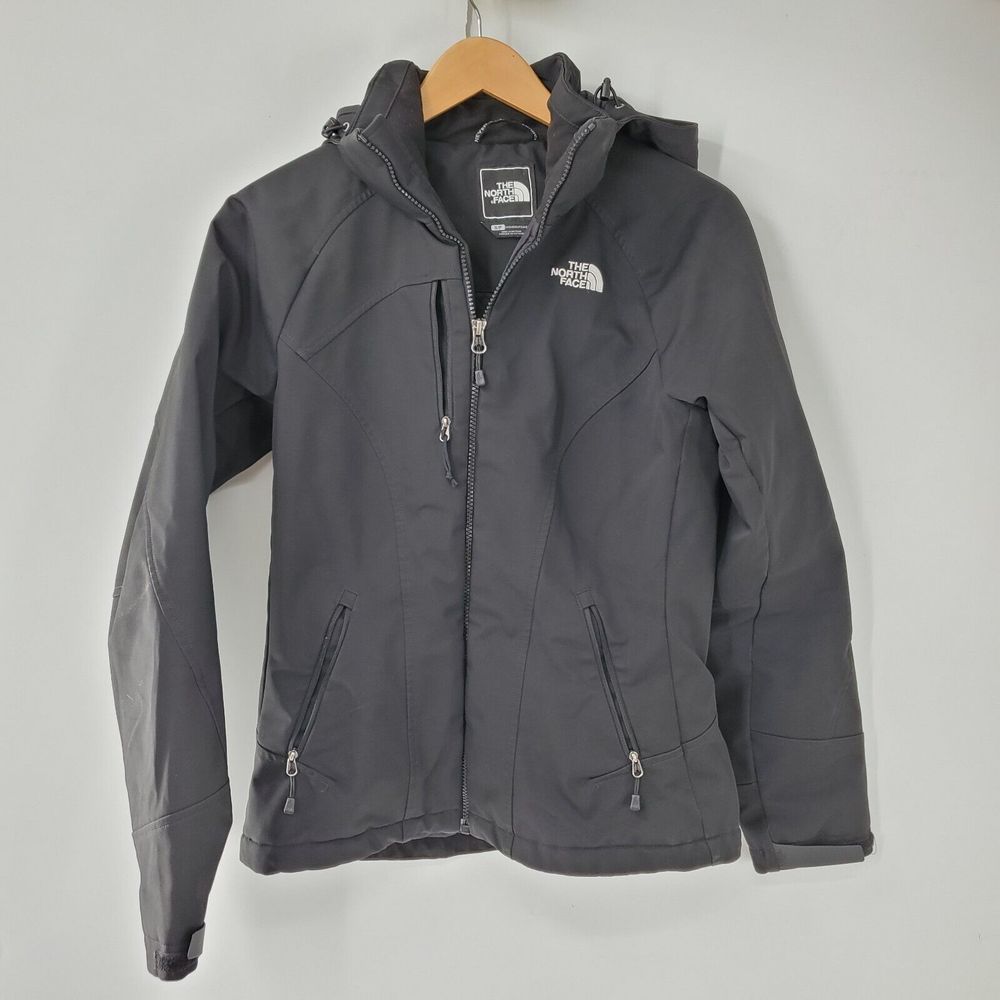 The North Face Primaloft Womens S/P Black Hooded Jacket Zip Up