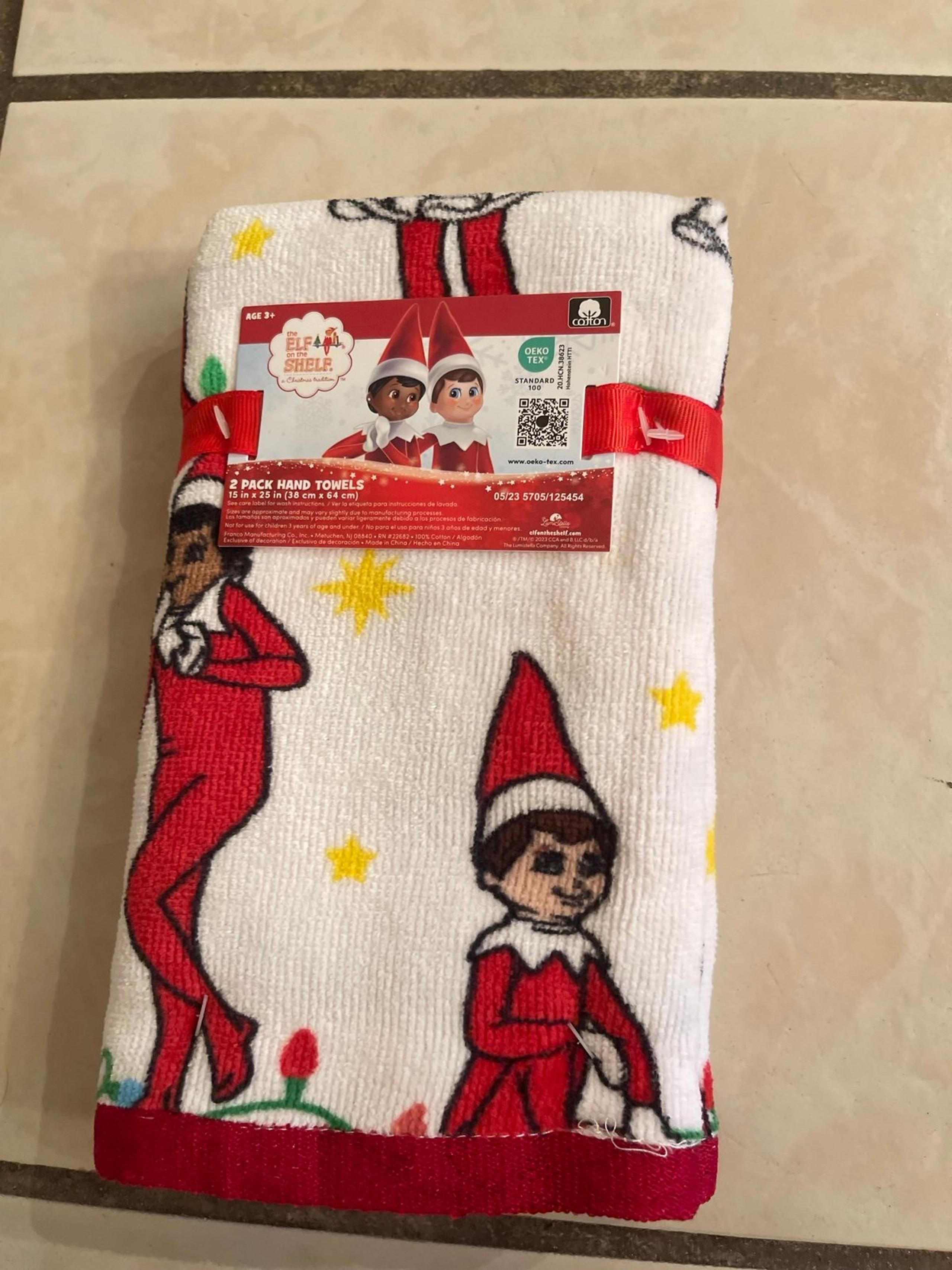 Elf on the shelf 2 pack hand towels