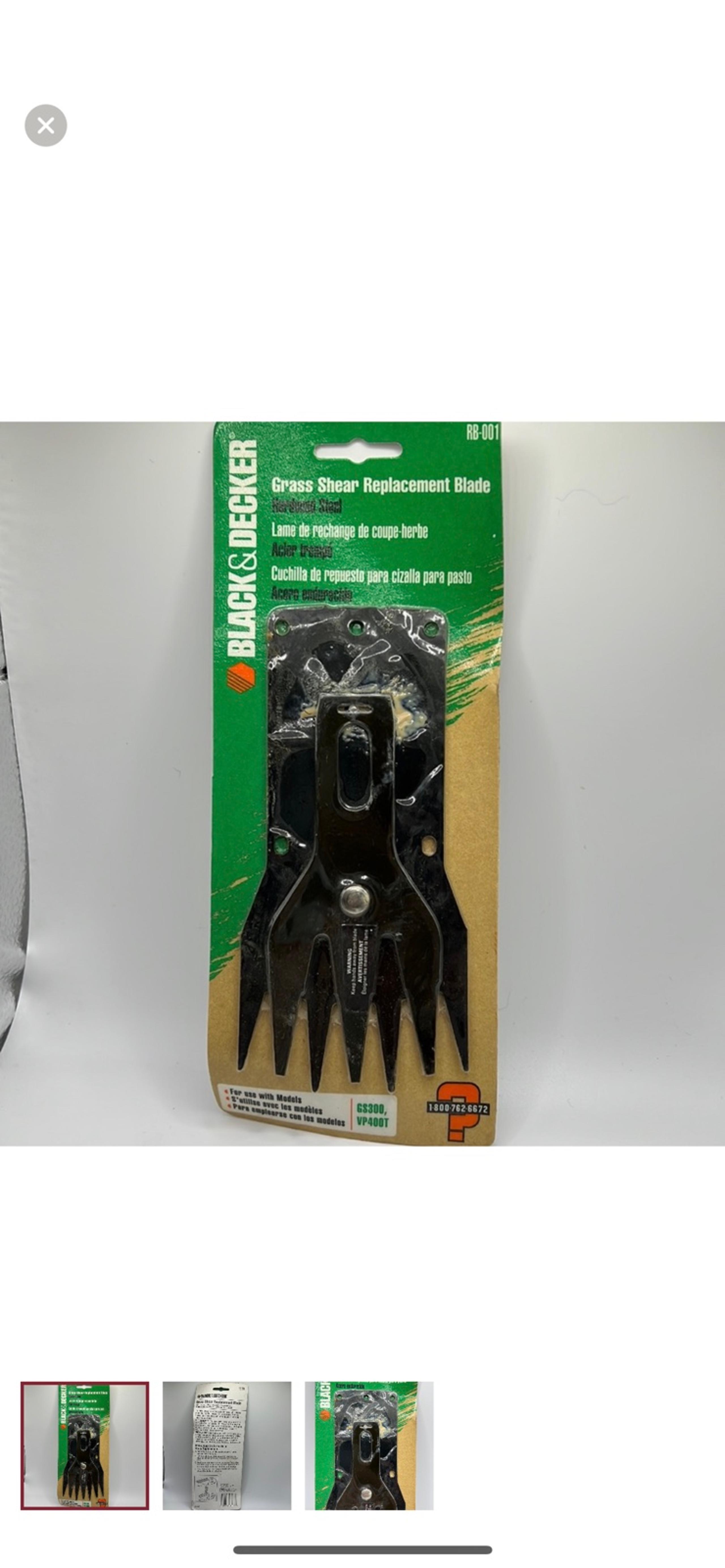 Black & Decker Grass Shear Replacement Blade. There is some residue trapped unde
