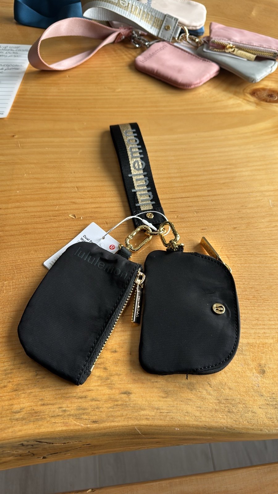 Lululemon Black Key & Card Holder Set