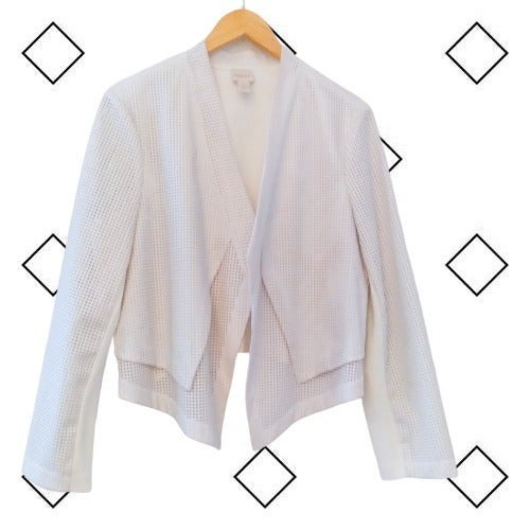 Chico's White Laser Cut Jacket