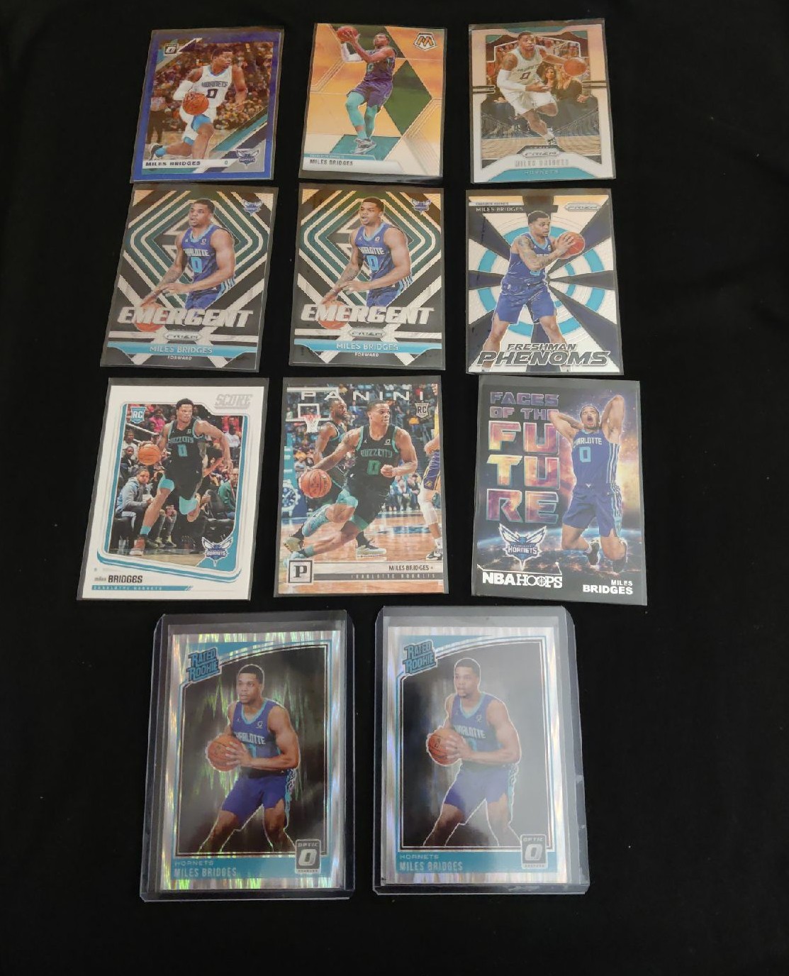 Miles Bridges Optic Prizm Shock Rookie Card Lot